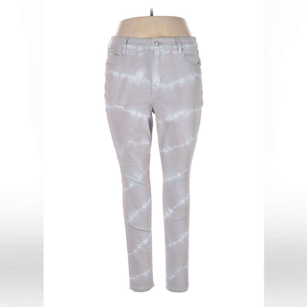Old Navy Tie Dye grey Rockstar Super Skinny High Rise jeans, size 16